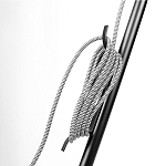 Торшер в виде прожектора с круглым тканевым абажуром на треноге черного цвета Radiance Éclat варинант исполнения - 7 | Loft Concept в Брянске