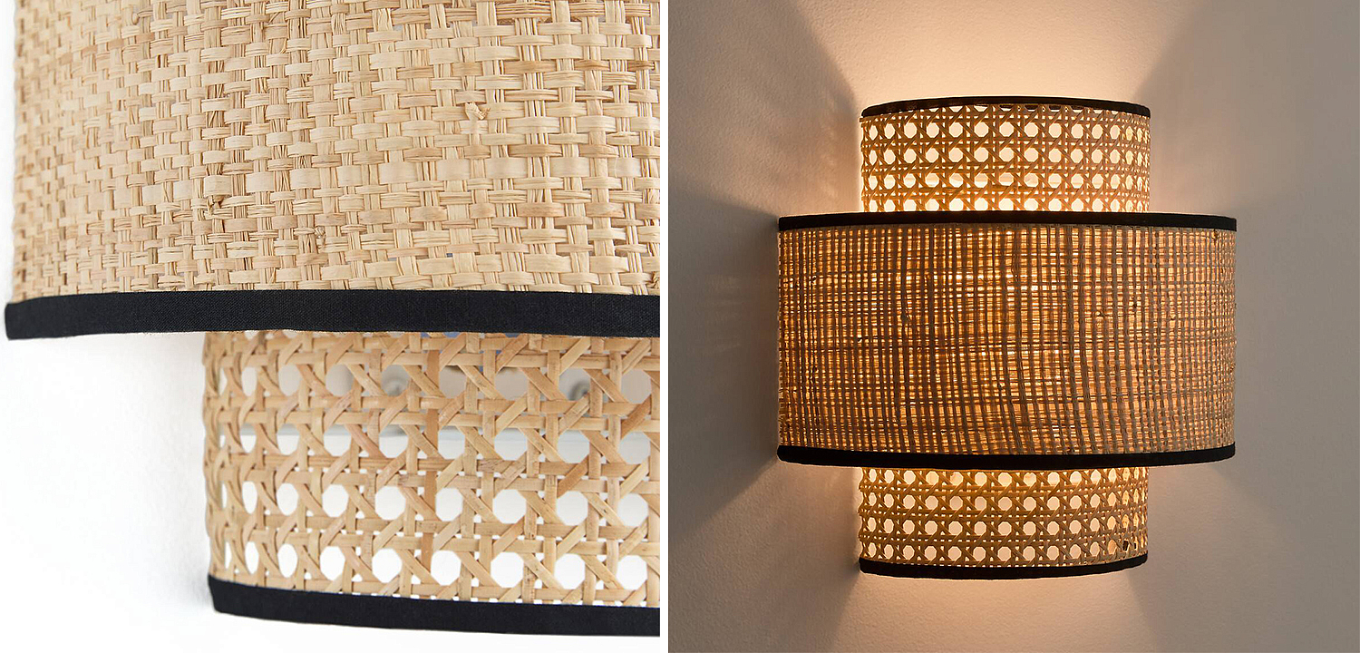 Бра Ottar Wicker Double lampshade - Loft-Concept в Брянске