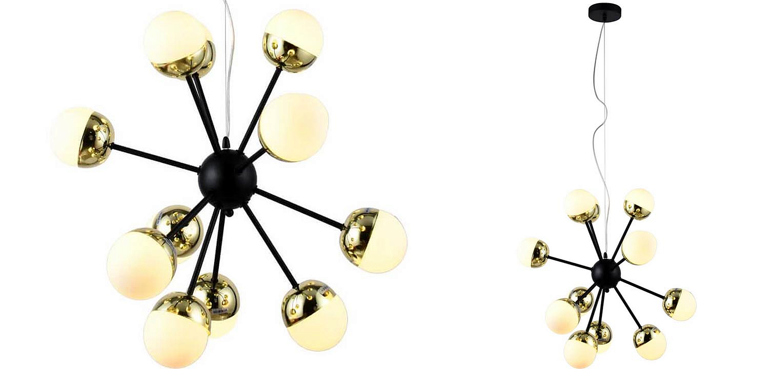 Люстра Sputnik White and Gold Globe Chandelier 12 Люстра Sputnik White and Gold Globe Chandelier 12 - Loft-Concept в Брянске