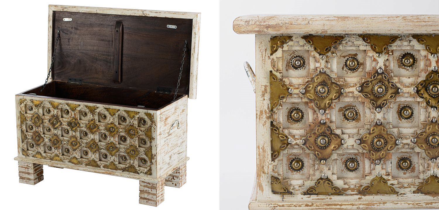 Сундук Antique Indian chest with pearls Сундук Antique Indian chest with pearls - Loft-Concept в Брянске
