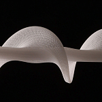 Люстра горизонтальная с волнистым белым плафоном Golden Swirl варинант исполнения - 7 | Loft Concept в Брянске