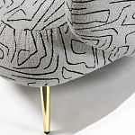 Кресло мягкое с принтом на золотистых ножках Onlooker варинант исполнения - 2 | Loft Concept в Брянске