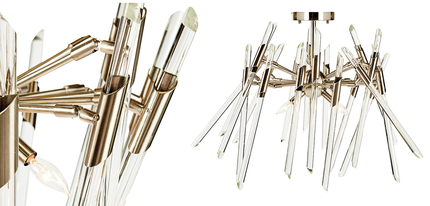 Потолочный светильник Ice Rods Chandelier nickel Потолочный светильник Ice Rods Chandelier nickel - Loft-Concept в Брянске