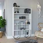 Стеллаж прямой белый с 5-ю открытыми полками NORFOLK BOOKCASE WHITE варинант исполнения - 1 | Loft Concept в Брянске