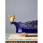 Чаша темно-синего цвета из фарфора с бронзовыми фигурками белок Eden Garden porcelain and bronze варинант исполнения - 2 | Loft Concept в Брянске