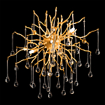 Бра с лучеобразным основанием и подвесками из прозрачного стекла в виде длинных капель Droplet Chandelier варинант исполнения - 2 | Loft Concept в Брянске