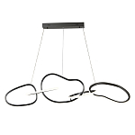 Люстра подвесная  5-ю асимметричными кольцами черного цвета Ring Horizontal варинант исполнения - 1 | Loft Concept в Брянске