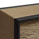 ТВ тумба 2 двери и 2 ящика с подсветкой на рельефном фасаде Warm Industrial варинант исполнения - 6 | Loft Concept в Брянске