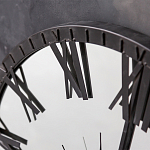 Часы настенные зеркальные с чёрным металлическим циферблатом Mirror Tower Clock варинант исполнения - 4 | Loft Concept в Брянске