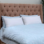 Постельное белье голубого цвета из перкаля с принтом 200х220 см Aurora Allure варинант исполнения - 6 | Loft Concept в Брянске