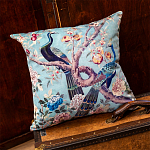 Подушка декоративная с изображением птиц в саду Chinoiserie Garden Two Peacocks Cushion варинант исполнения - 2 | Loft Concept в Брянске