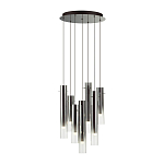 Люстра каскадная с 7-ю цилиндрическими плафонами из стекла Luminous Cylinders варинант исполнения - 2 | Loft Concept в Брянске