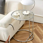 Дизайнерский журнальный стол круглый на стальном каркасе Fahek варинант исполнения - 2 | Loft Concept в Брянске