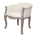 Кресло низкое в стиле прованс Бежевый Лен Louis French Armchair  варинант исполнения - 3 | Loft Concept в Брянске