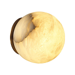 Настенно-потолочный светильник с плафоном в форме шара из алебастра Cryptocrystalline Stone варинант исполнения - 8 | Loft Concept в Брянске