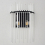 Бра со стеклянными прозрачными трубками и черным металлическим каркасом Nembus варинант исполнения - 1 | Loft Concept в Брянске