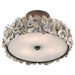 Потолочный светильник круглый с абажуром из устричных раковин Sea Ravens варинант исполнения - 3 | Loft Concept в Брянске