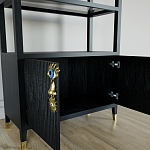 Стеллаж со стеклянными полками Elsa Dreams Black варинант исполнения - 2 | Loft Concept в Брянске