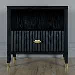 Прикроватная тумбочка с полкой Elsa Dreams Black варинант исполнения - 5 | Loft Concept в Брянске