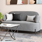 Диван в велюровой обивке серого цвета COLOR BLOCK варинант исполнения - 8 | Loft Concept в Брянске