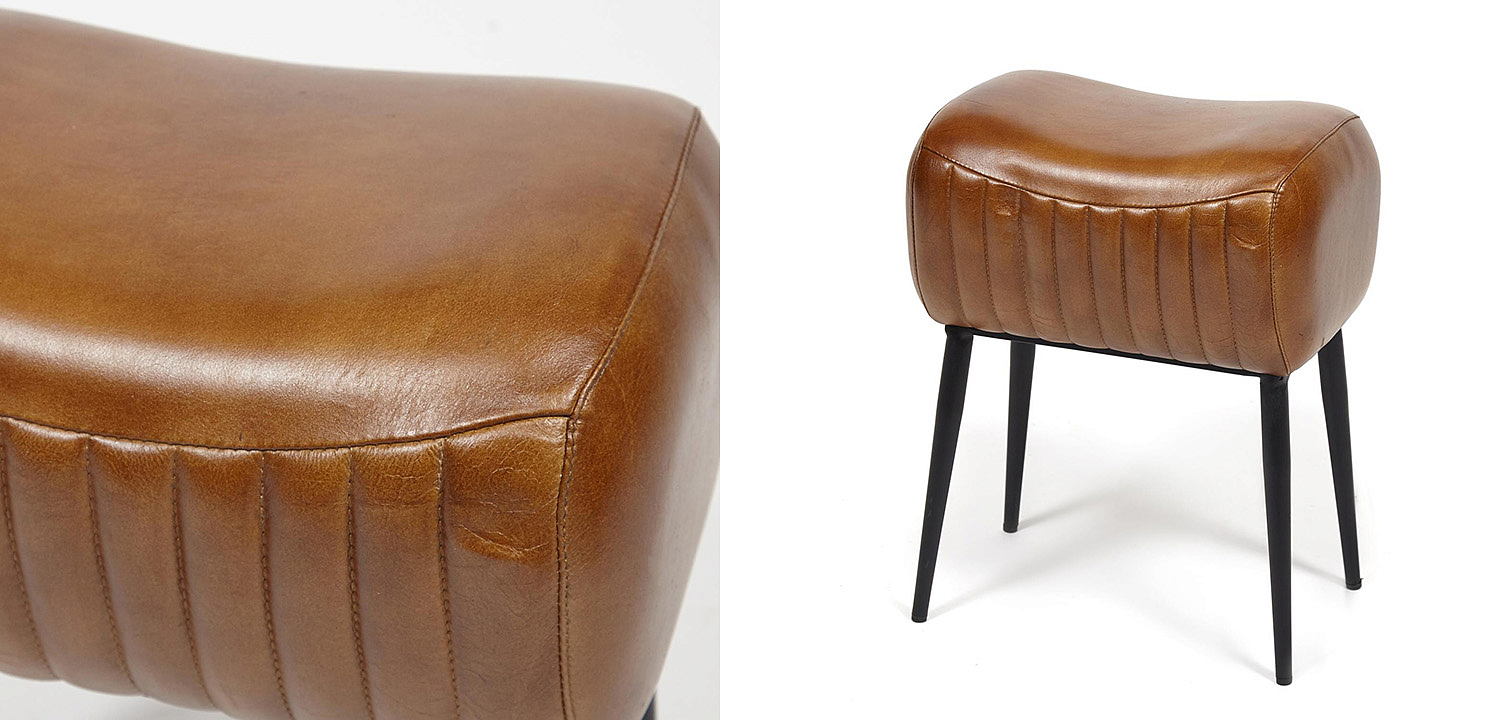 Пуф из кожи буйвола Industrial leather pouf Пуф из кожи буйвола Industrial leather pouf - Loft-Concept в Брянске