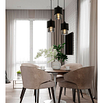 Каскадный светильник с 3-мя плафонами из дымчатого стекла Volta Flos Cascade Hanging Lamp варинант исполнения - 3 | Loft Concept в Брянске