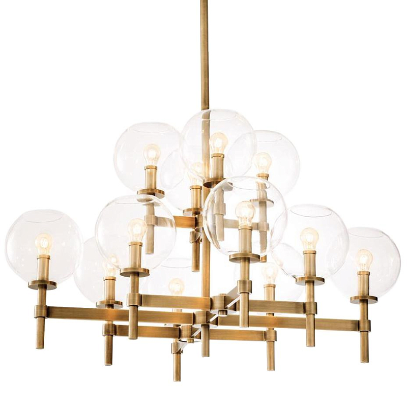 Люстра Chandelier Jade L Латунь Античная полированная Прозрачное Стекло Люстра Chandelier Jade L Латунь Античная полированная Прозрачное Стекло в Брянске | Loft Concept