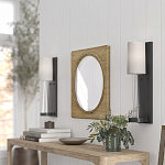 Бра на прозрачном штативе с тканевым абажуром в форме цилиндра Conciseness варинант исполнения - 5 | Loft Concept в Брянске