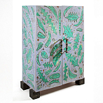 Премиальный Шкаф Defoliation двухстворчатый роспись зеленые листья  варинант исполнения - 1 | Loft Concept в Брянске