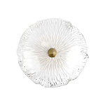 Бра в форме прозрачного стеклянного цветка с рельефной текстурой Textured Glass варинант исполнения - 3 | Loft Concept в Брянске