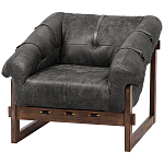 Кресло Duncan винтажная черная кожа варинант исполнения - 2 | Loft Concept в Брянске