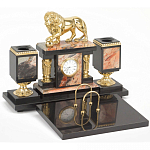 Настольный письменный набор из яшмы и долерита с декором виде льва Manager Organizer варинант исполнения - 2 | Loft Concept в Брянске