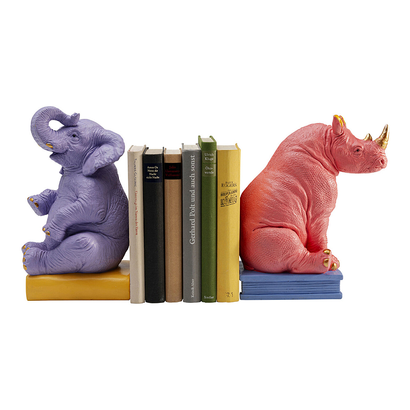 Держатель для книг Elephant and Rhinoceros Bookend Мульти в Брянске | Loft Concept 