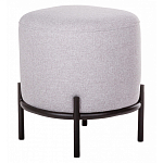 Круглый пуф на металлических ножках с обивкой из рогожки Casey Poof варинант исполнения - 2 | Loft Concept в Брянске