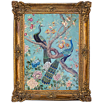 Постер в раме в стиле шинуазри Павлины на дереве Chinoiserie Imperial Garden Peacocks on a Tree Poster варинант исполнения - 2 | Loft Concept в Брянске