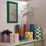 Настенное зеркало в зеленой раме Nya Green Mirror варинант исполнения - 3 | Loft Concept в Брянске