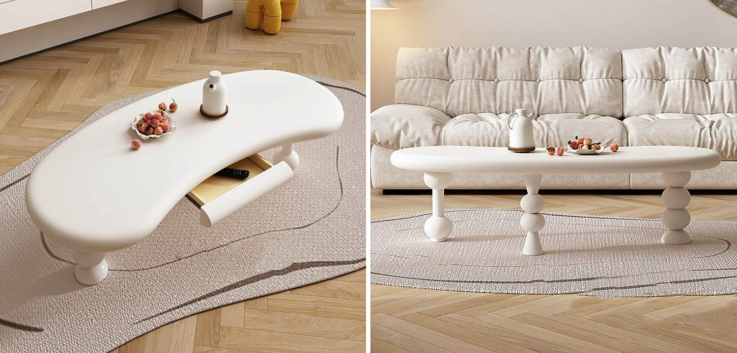 Кофейный стол с ящиком Martina Unique Shape Coffee Table Кофейный стол с ящиком Martina Unique Shape Coffee Table - Loft-Concept в Брянске