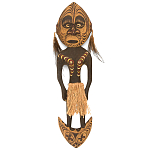 Панно из дерева Абориген в маске Aborigenn Mask варинант исполнения - 1 | Loft Concept в Брянске