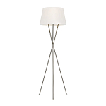 Торшер на трех тонких перекрещенных ножках с белым конусным абажуром из льна Feiss варинант исполнения - 5 | Loft Concept в Брянске