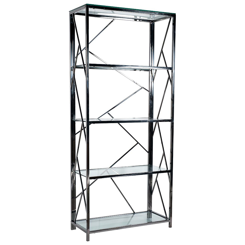 Стеллаж Galbaio Rack Нержавеющая сталь Прозрачное Стекло Стеллаж Galbaio Rack Нержавеющая сталь Прозрачное Стекло в Брянске | Loft Concept