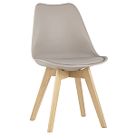 Стул с основой из пластика и мягким сиденьем Arvika Beige варинант исполнения - 1 | Loft Concept в Брянске