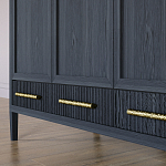 Большой Шкаф Primo Черный дуб с 3 дверьми и 3 выдвижными ящиками варинант исполнения - 5 | Loft Concept в Брянске