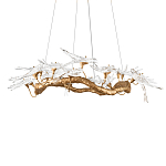 Люстра подвесная с прозрачными стеклянными птичками на ветвях Диаметр 100 см Serip Voa варинант исполнения - 6 | Loft Concept в Брянске