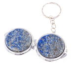 Зеркало брелок карманное двухстороннее из натурального камня Лазурит Stone Mirrors варинант исполнения - 6 | Loft Concept в Брянске