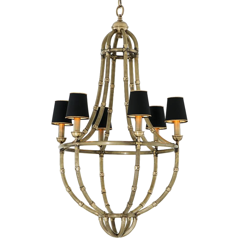 Люстра Chandelier Moreaux L Латунь Черный в Брянске | Loft Concept 