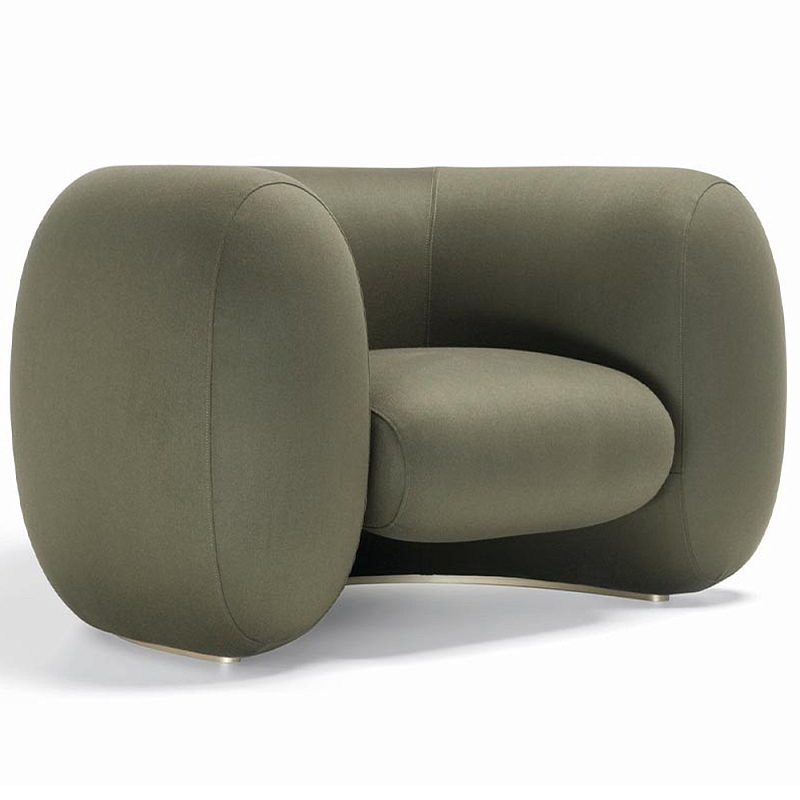 Дизайнерское полукруглое мягкое кресло CINNAMON Armchair Зеленый Дизайнерское полукруглое мягкое кресло CINNAMON Armchair Зеленый в Брянске | Loft Concept