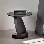 Дизайнерский журнальный столик чёрный с круглой столешницей Arycy варинант исполнения - 5 | Loft Concept в Брянске