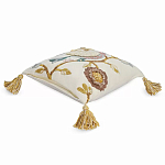 Чехол на подушку с кисточками и вышивкой птиц Ethnic mix Birds Square варинант исполнения - 1 | Loft Concept в Брянске