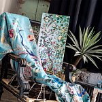 Постер на холсте в стиле шинуазри с изображением сада Chinoiserie Imperial Peach Garden Poster варинант исполнения - 3 | Loft Concept в Брянске