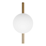Бра с золотым основанием и белым плафоном в форме шара Bubble варинант исполнения - 4 | Loft Concept в Брянске